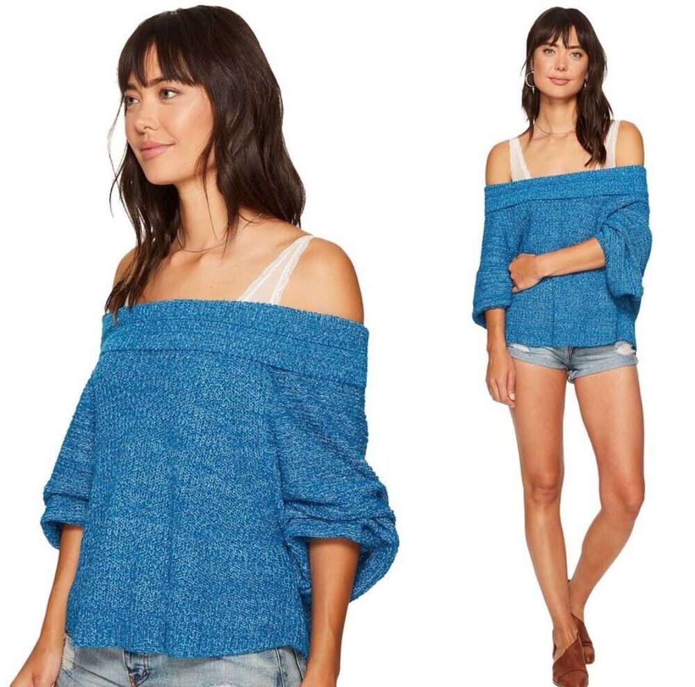 Free People Edessa Sweater Off The Shoulder Slouchy Cozy Fit M
